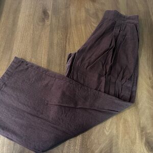 Abercrombie & Fitch Women’s Deep Brown Linen Pants